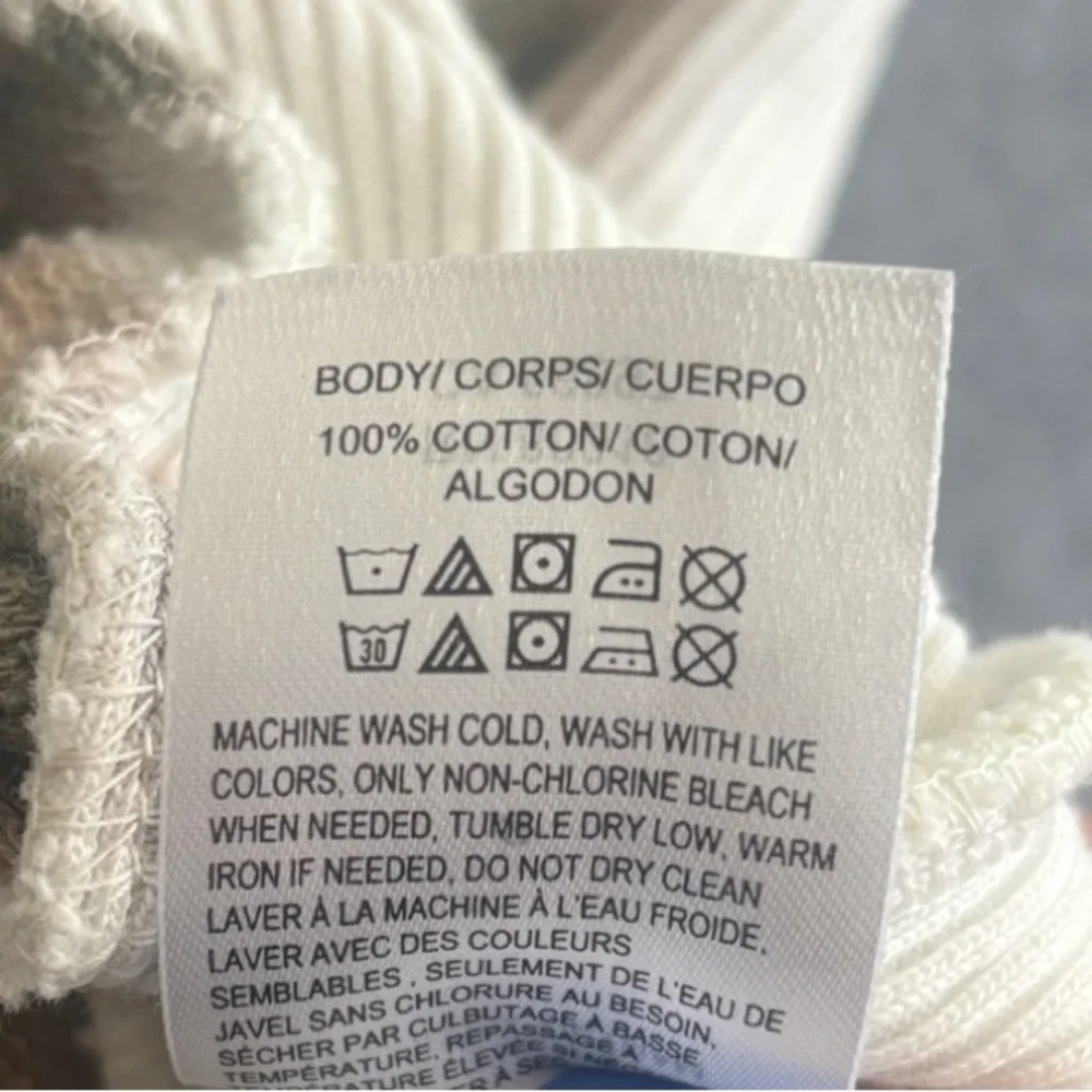 Lucky Brand  Tie-Dye Loose Fit Tunic Sweatshirt S Whiteish Tie Dye Green Taupe - Picture 12 of 13